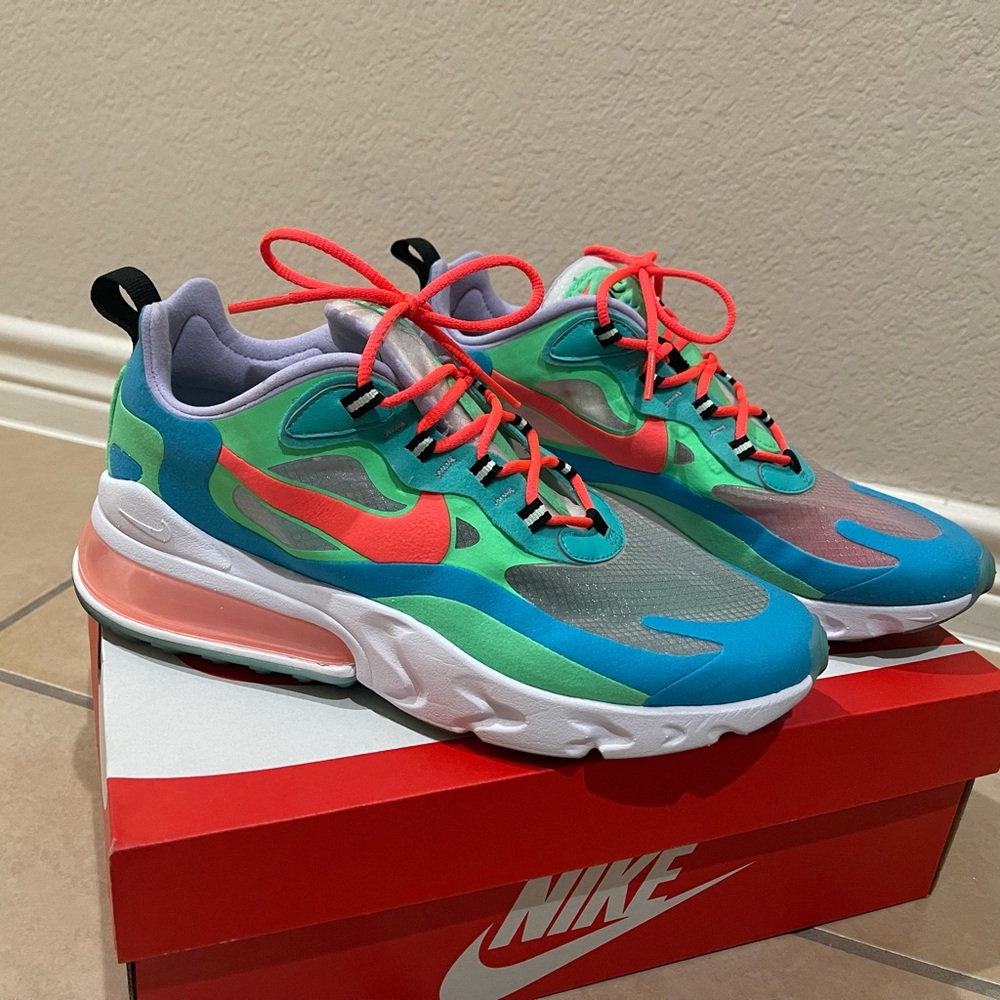 Nike Women’s Air Max 270 React - Teal, Green, Coral